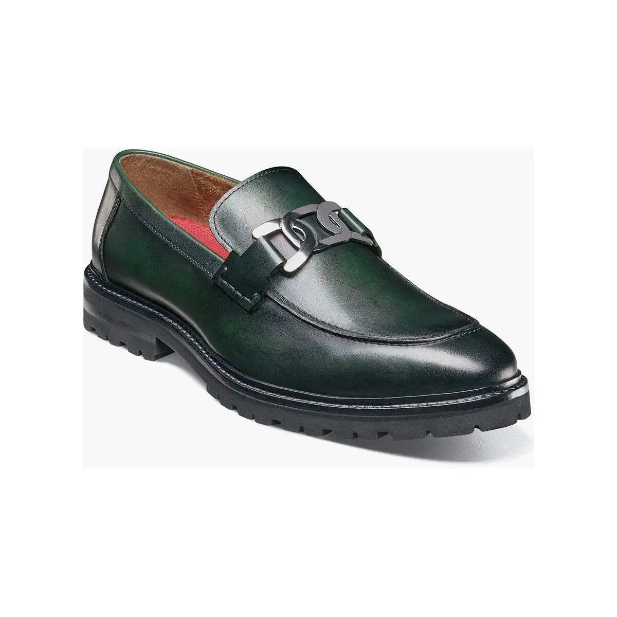 Paolo Iantorno Men\'s Black Eel Skin Penny Loafer 9 Green Leather Upper Dress Shoes for Men for sale | eBay main image 3