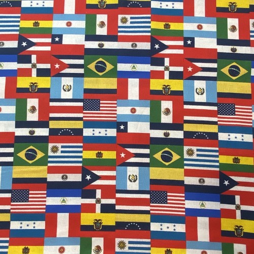 Hispanic Heritage Month Flags Cotton Fabric Sold By The Half Yard - Bild 13 von 14