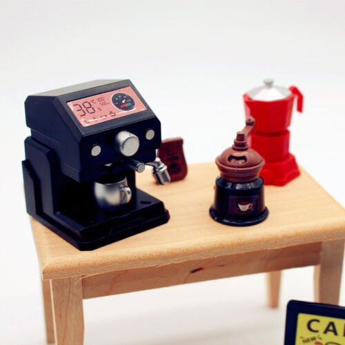 5PCS 1:!2 Dollhouse Miniatures Expresso Coffee Pot Machine Cup Cafe DIY Set - Picture 5 of 7