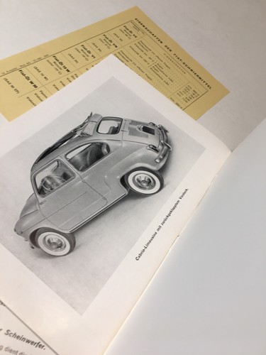 GENUINE NSU JAGST BROCHURES & OWNERS MANUAL FIAT 600  - Picture 10 of 12