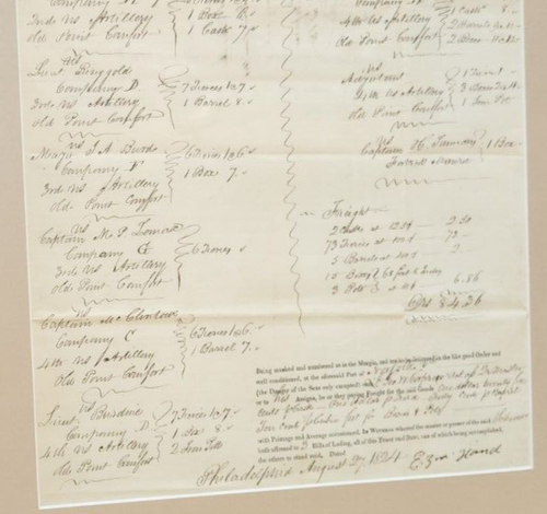 Antique Handwritten Ship Cargo Manifest August 27, 1824 - Picture 6 of 12