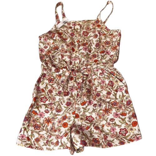 Old Navy Girl’s Floral Cami Romper Size L (10-12) Shoulder Tie Strap NEW - Picture 2 of 10