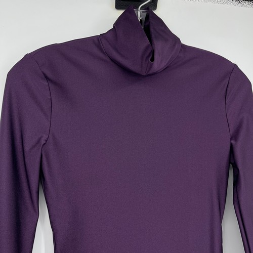 The Andamane Hilda Turtleneck Mini Dress Purple Stretch Long Sleeve Womens S - Picture 3 of 9