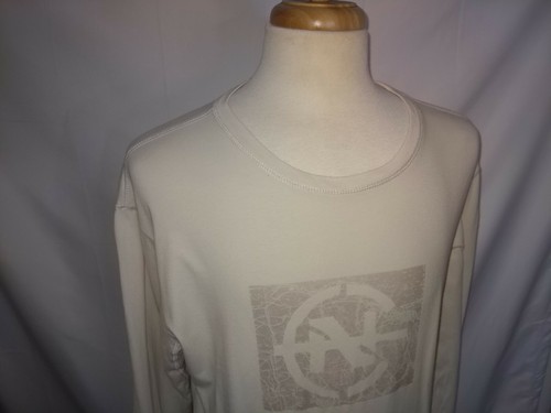 Vtg Nautica Competition Long Sleeve Cream T-Shirt Size Large 100% Cotton USA - Picture 3 of 6