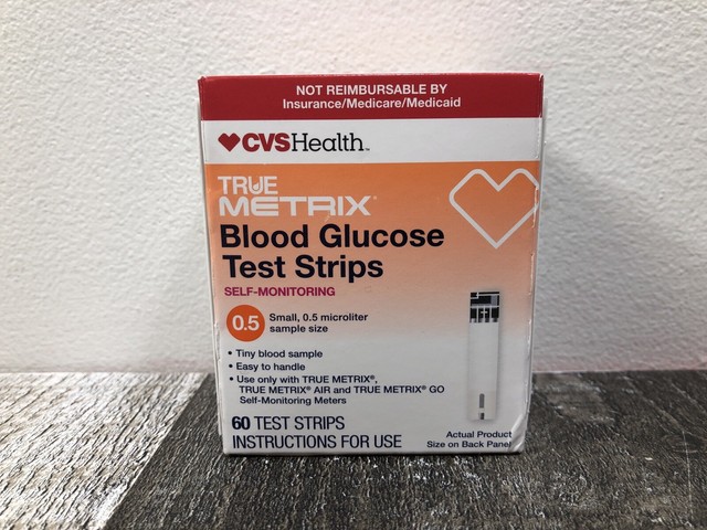 CVS TRUE METRIX BLOOD GLUCOSE 60 TEST STRIPS EXP 10-14 ...