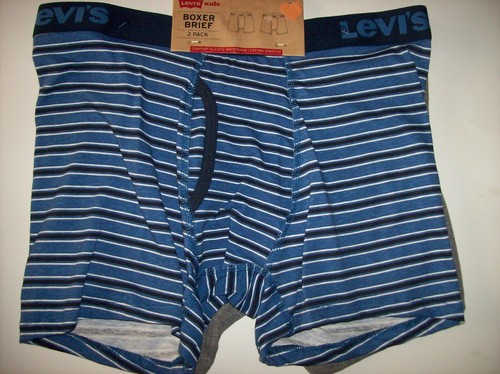 Levi's Kids Underwear Underpants Boys 2 Pack Boxer Brief Shorts S M L XL New - Picture 4 of 9