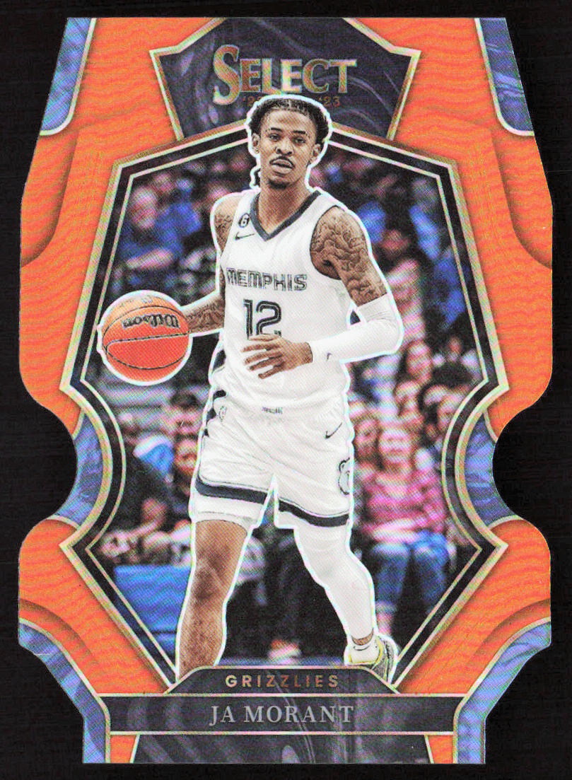 2022-23 Panini Select Ja Morant Premier Level Orange Die Cut
