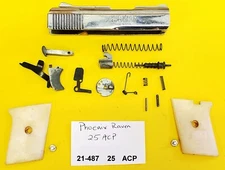 PHOENIX ARMS RAVEN CHROME SLIDE WHITE GRIPS GUN PARTS ITEM #21-487