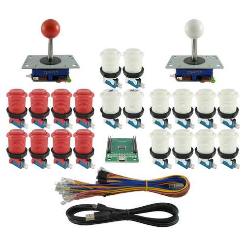 Kit de control arcade para 2 jugadores 2 joysticks con tapa de bola 20 botones Xin-Mo - todos los colores - Imagen 12 de 24