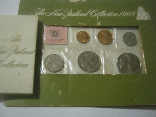 New Zealand 1968 Special Issue for Collectors Pink Label Uncirculated 6 Coin Set - Bild 1 von 13