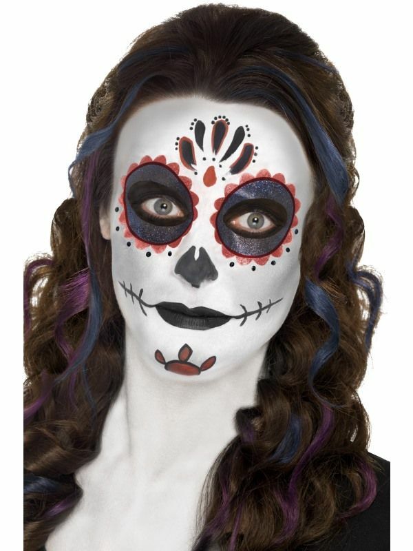 Day of the Dead Make Up Kit Adult Unisex Smiffys Fancy Dress Costume Accessory