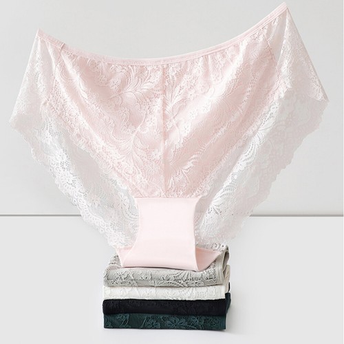 Women Sexy Lace Flower Briefs Plus Size Panties Large Size Breathable Knickers - Picture 14 of 26