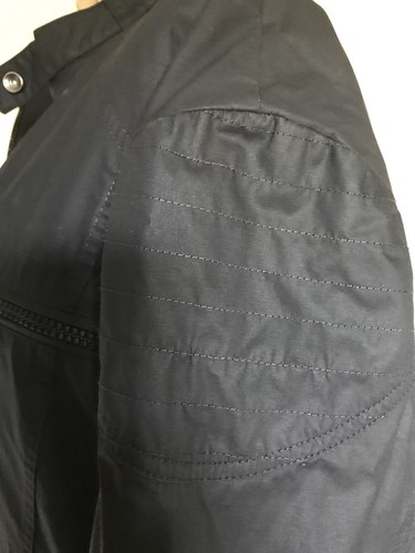 INC Black Zip Moto Jacket Men's XL International Concepts Water Resistant RAIN - Picture 6 of 9