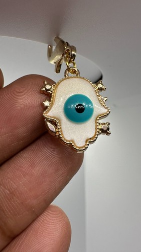 Evil Eye Keychain Keyring Enamel Minimalist Lucky Turkish Greek Nazar Eye Charm - Picture 26 of 40