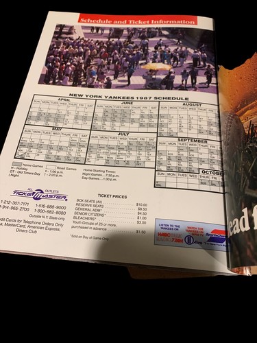 1987 New York Yankees Official Yearbook “Tearing Up The Record Book” - Picture 5 of 9