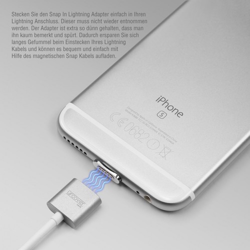 Lightning Anschluss Magnetisches Ladekabel + Snap für iPhone aufladen - 第 3/16 張圖片