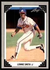 1991 Leaf Lonnie Smith Atlanta Braves #13