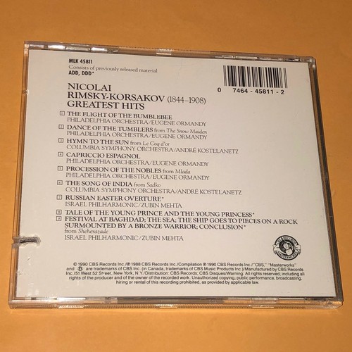 Rimsky-Korsakov Greatest Hits CD Israel Philharmonic Orchestra Zubin Mehta - Picture 4 of 5