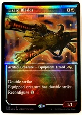 MTG Lizard Blades SHOWCASE FOIL Kamigawa: Neon Dynasty 385 NM