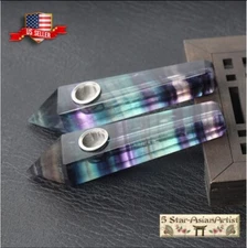 New Natural Gemstone Pipes Quartz Smoking Crystal Pipe Hand Spoon Pipe Fast Ship