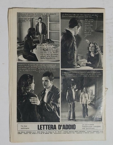79730 Rivista - Grand Hotel Rapsodia - Fotoromanzo Lettere Rubate -Universo 1973 - Imagen 3 de 5