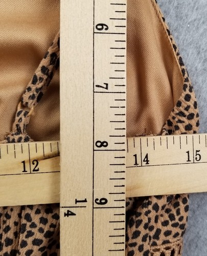 Trixxi Cami Tank Top Women’s Medium M Black Brown Animal Print Sleeveless V Neck - Picture 11 of 12
