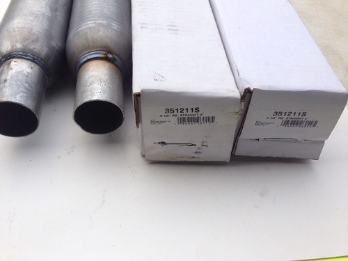 Resonador paquete de vidrio de óleo de escape AP 2"" x 3 1/2"" de diámetro x 18"" - 2 piezas - Imagen 2 de 2
