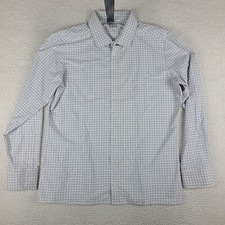 Mizzen Main Shirt Mens XL Blue Red Trim Fit Performance Dress Button Up