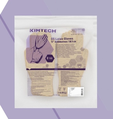1000 Handschuhe Kimtech 12 Zoll 8 Mil Industrieller Einsatz G5 Latexhandschuhe Größe S 6,0 bis 6,5 - Bild 5 von 6