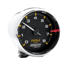 AutoMeter Tachometer Gauge - GAUGE, TACH, 3 3/4", 8K RPM, PEDESTAL, BLK DIAL CH