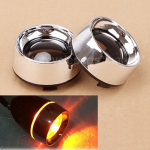 2x Custom Smoke Black Turn Signal Light 41mm Relocation Fork Clamp For Harley Sportster Dyna Electra Road Glide Heritage Softail Fatboy