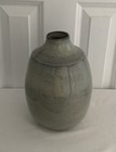 NWT Pottery Barn 10" Ombre Gray-Blue Vase with Reactive Glaze Made in Portugal