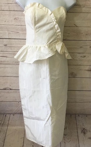 Vintage Gunne Sax Jessica Mcclintock 80s Peplum Dr