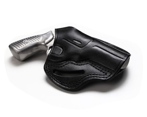 Pusat Holster Leather Belt Holster OWB 3 inch for Revolver Ruger SP101 - Picture 3 of 28