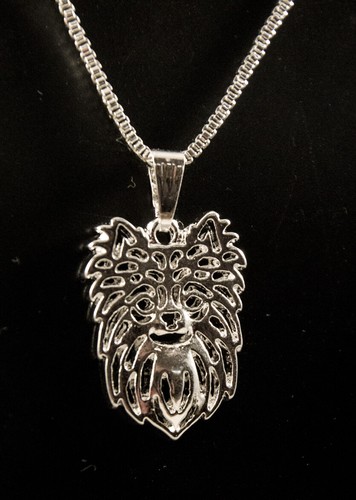 Halskette mit Hunde - Anhänger Langhaar Chihuahua. Silber. Hund Schmuck - Bild 5 von 5