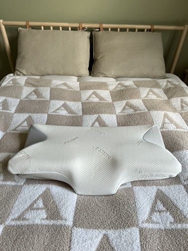 Sutera Dream Cuscino contorno ortopedico profondo con copertura lavabile - Bianco/Grigio - Foto 15 di 18