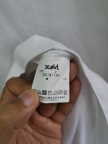 X-GIRL JAPAN OVER SIZE WHITE T SHIRT MADE JAPAN M NOT HYSTERIC GLAMOUR 45RPM - Picture 5 of 7