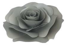 Decor In The Box - Silver Handmade Paper Flower 8 inch Fully Assembled 