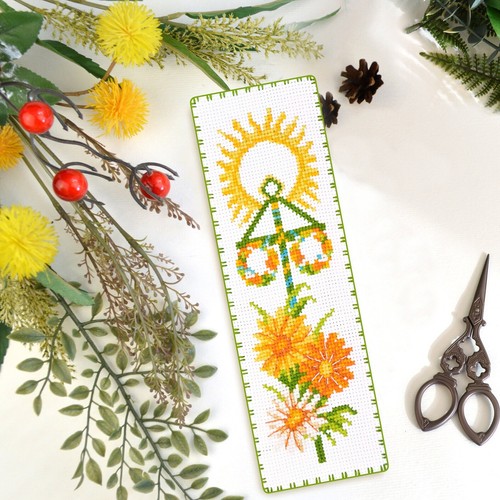 Midsummer - Pagan Holiday cross stitch kit - Bookmark embroidery kit for Adults - Picture 7 of 9