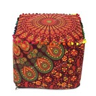 Pouf Ottoman Ethnic Indian Mandala Pouffe Poof Floor Pillow Foot stool