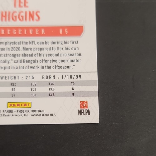 Tee Higgins 2021 Phoenix #21 Red Prizm #205/250 - Bild 8 von 11