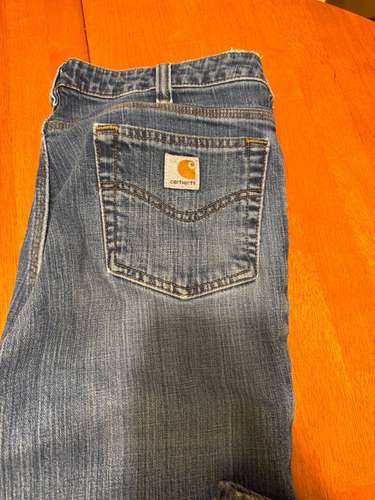 Carhartt Women's Traditional Fit WB001 F10 Size 12 X 32 Denim Jeans - Picture 3 of 5