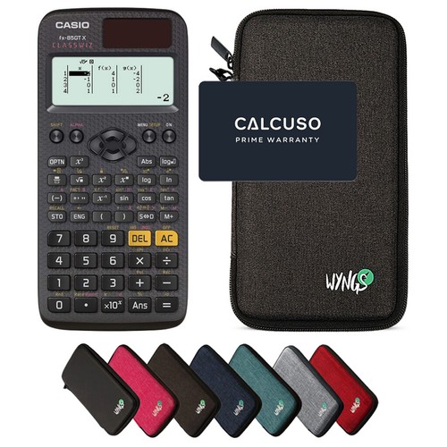 Casio fx-85GT X inkl. WYNGS Schutztasche Dunkelgrau - Wissenschaftlicher
