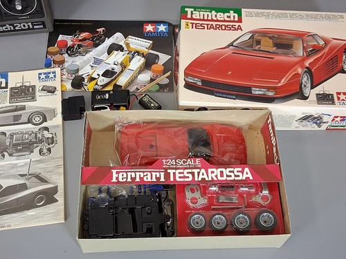 NEW 1987 Tamtech Tamiya 1/24 R/C Ferrari Testarossa Complete Kit #2110 ESC Radio - Picture 10 of 22