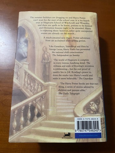 RARE FIRST EDITION 2000 UK J.K. ROWLING HARRY POTTER AND THE GOBLET OF FIRE - Picture 2 of 3