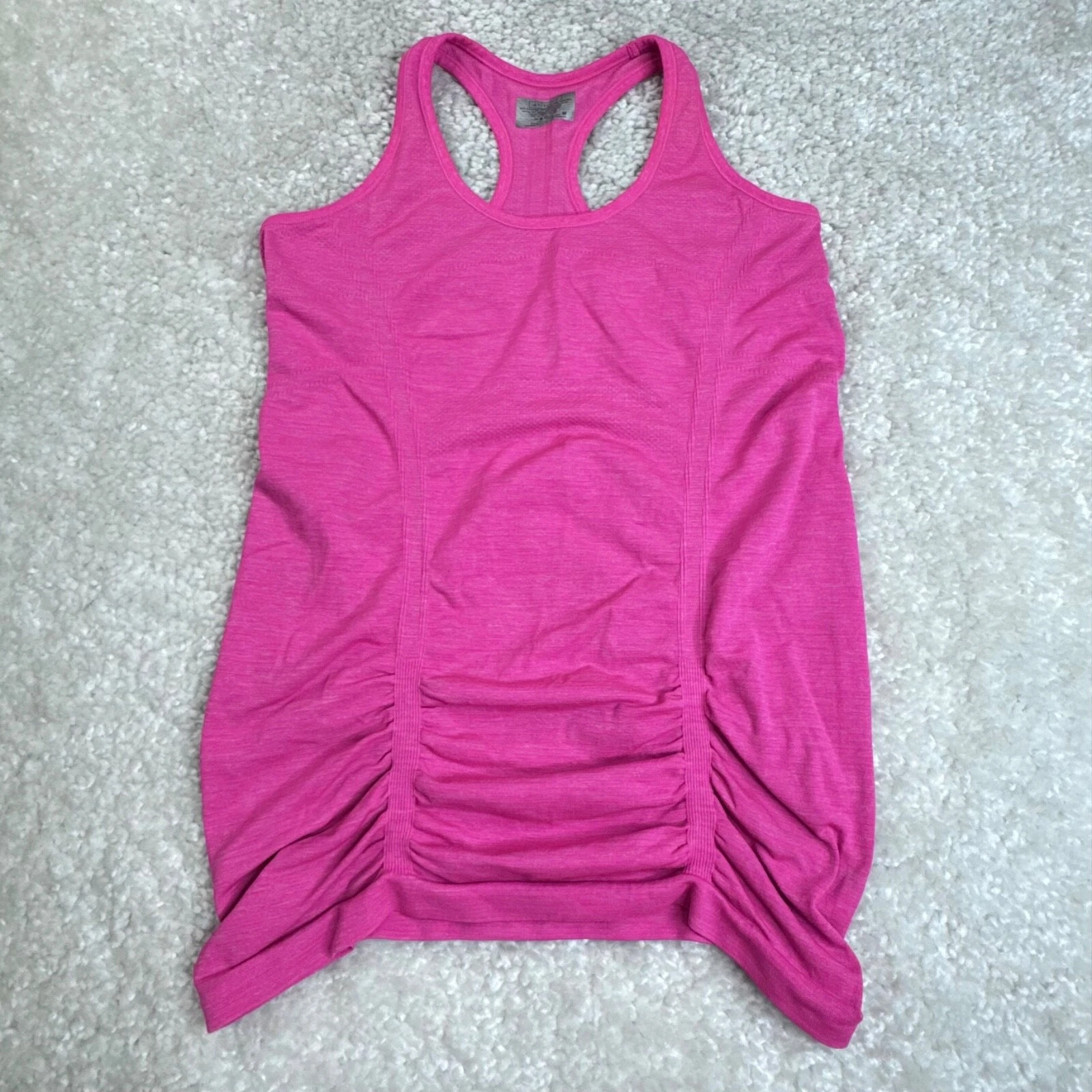 Athleta Fastest Track Seamless Short Sleeve Tee Light Hot Pink Womens Medium