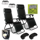 TEXTOLINE GRAVITY RECLINER GARDEN CHAIR SUN LOUNGER TABLE CUP HOLDER TRAY,VR BOX