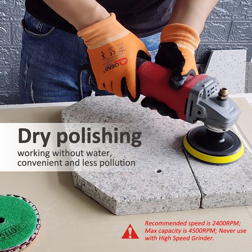 7pcs/set Diamond Dry Polishing Pads Tile Porcelain Marble Polisher Angle Grinder - Picture 3 of 9