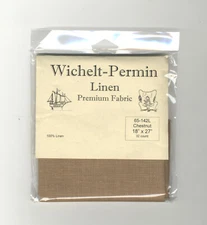 Wichelt-Permin 32Ct Chestnut Linen Cross Stitch Fabric 18" x 27" #65-142L