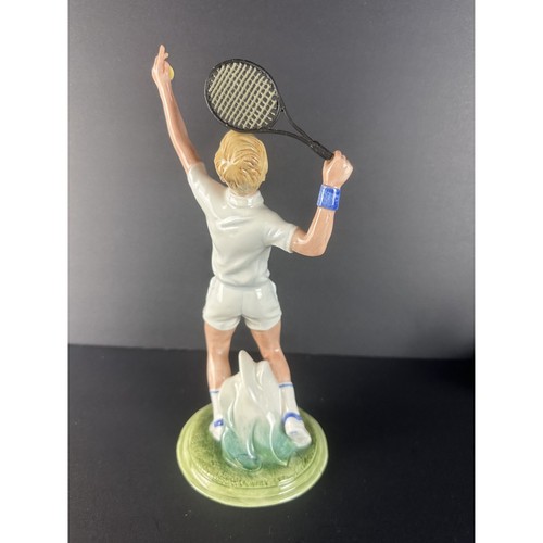 Royal Doulton 1991 "The As" hecho a mano y decorado jugador de tenis estatuilla porcelana - Imagen 5 de 9